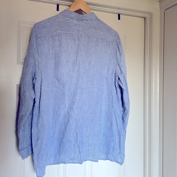 Love Linen J.Jill Oxford shirt XL, shell buttons. - Picture 3 of 6